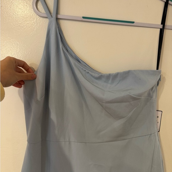 NWT Laundry By Shelli Segal One-Shoulder Sky Blue Dress - Picture 6 of 9